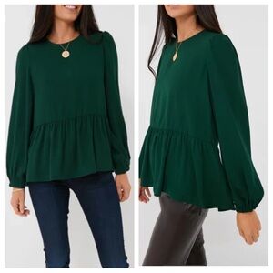 Tuckernuck Green Peplum Top